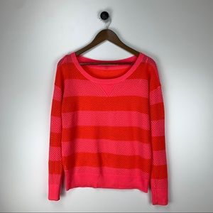 Lorna Jane Willow Mesh Pink Orange Sweater Small